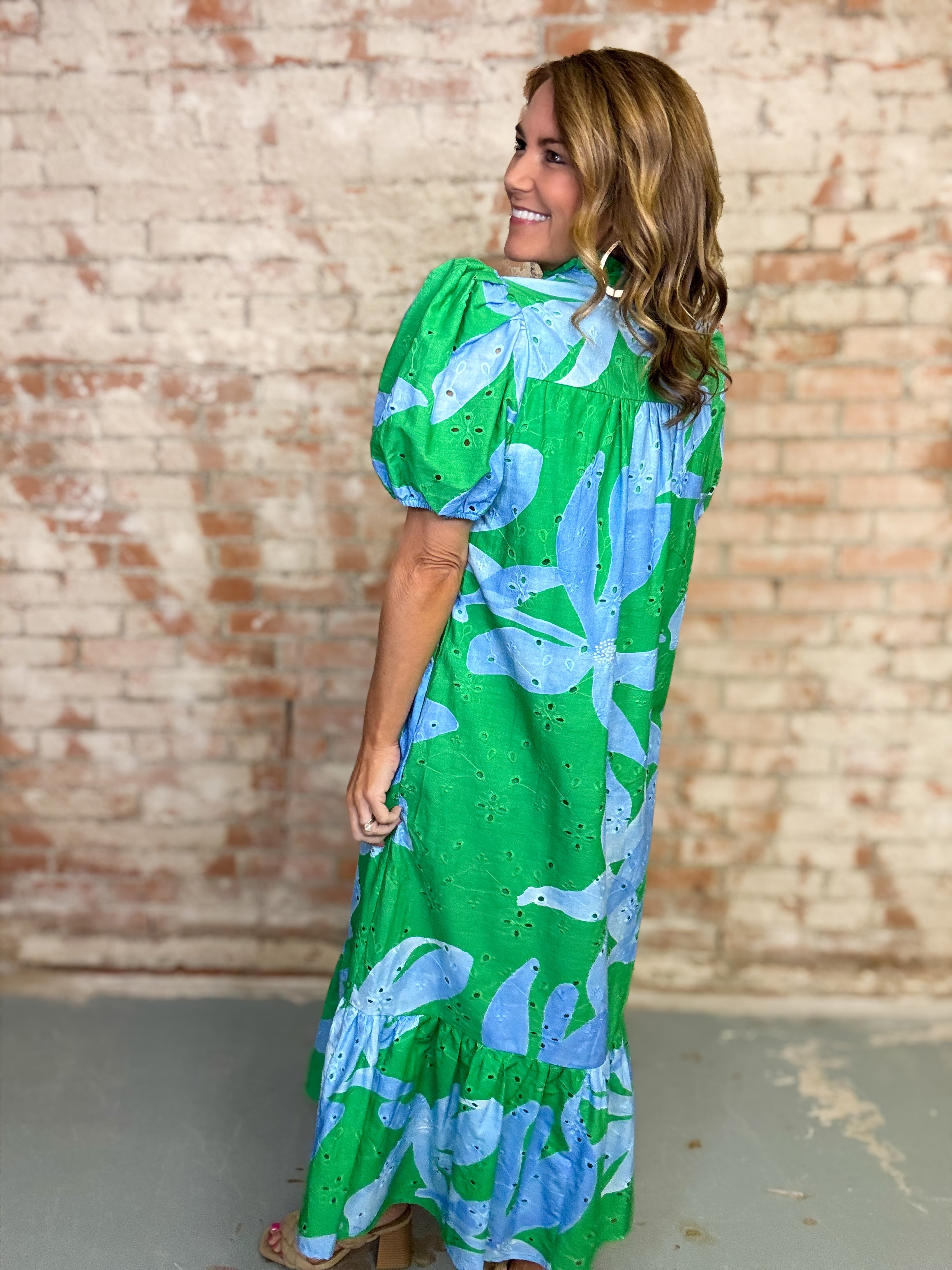 Dotty Botanical Midi Dress