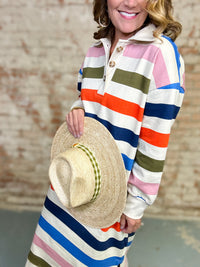 Painted Gingham Palm Hat | Sunshine Tienda