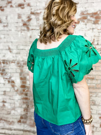 Meadow Smocked Neck Top