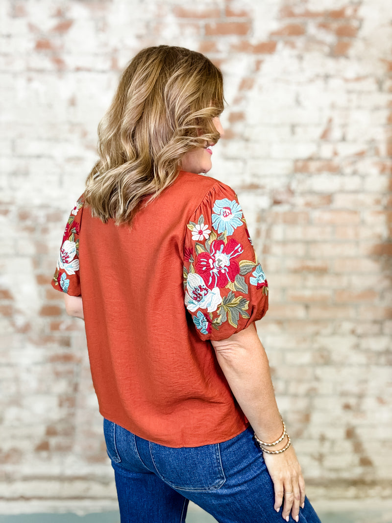 THML Leah Embroired Top