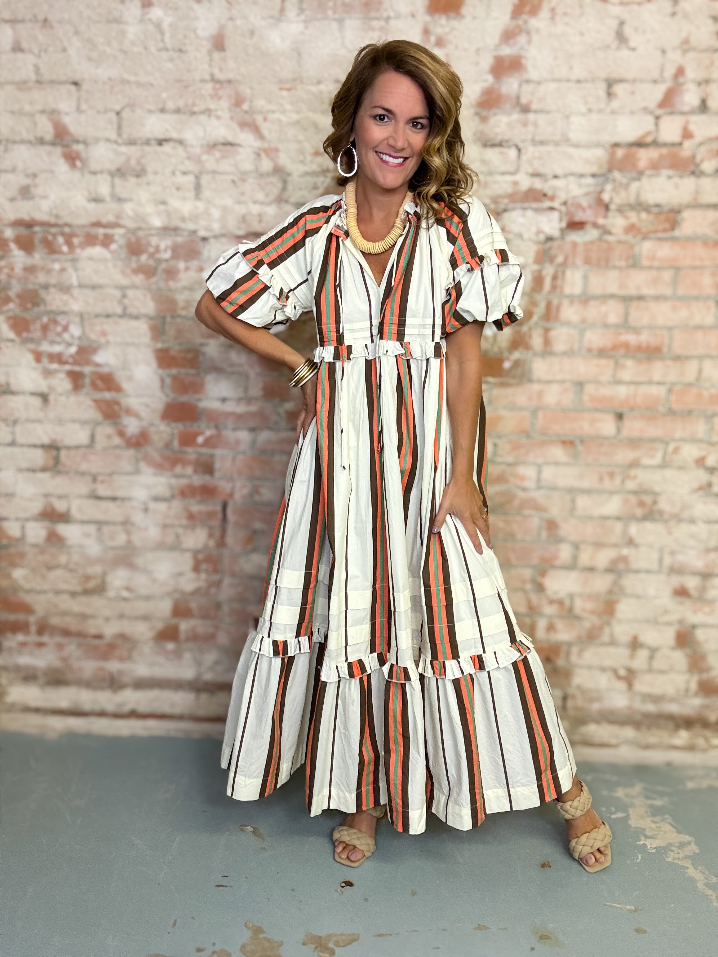 Vintage Stripe Charlotte Dress | Sunshine Tienda