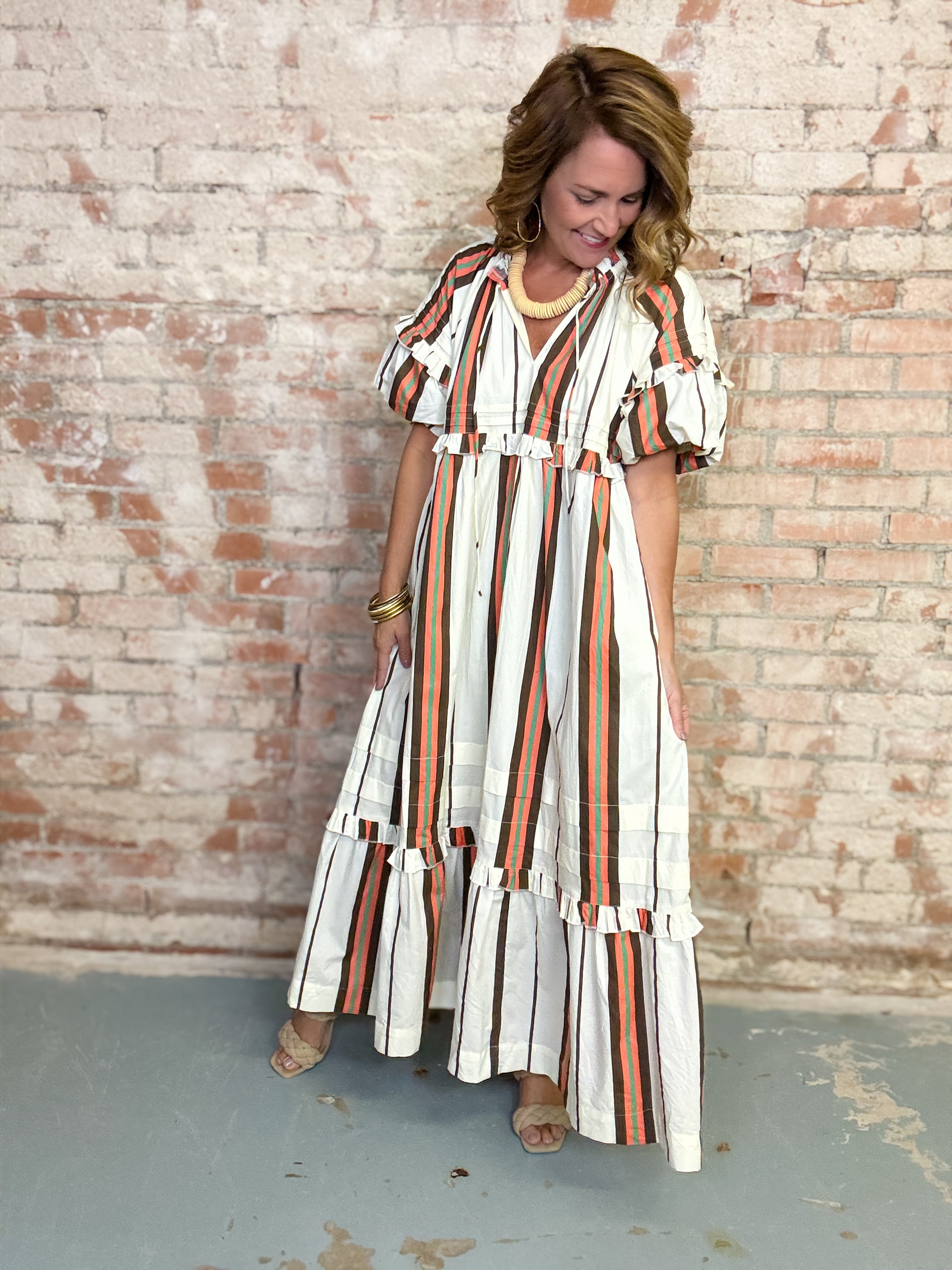 Vintage Stripe Charlotte Dress | Sunshine Tienda