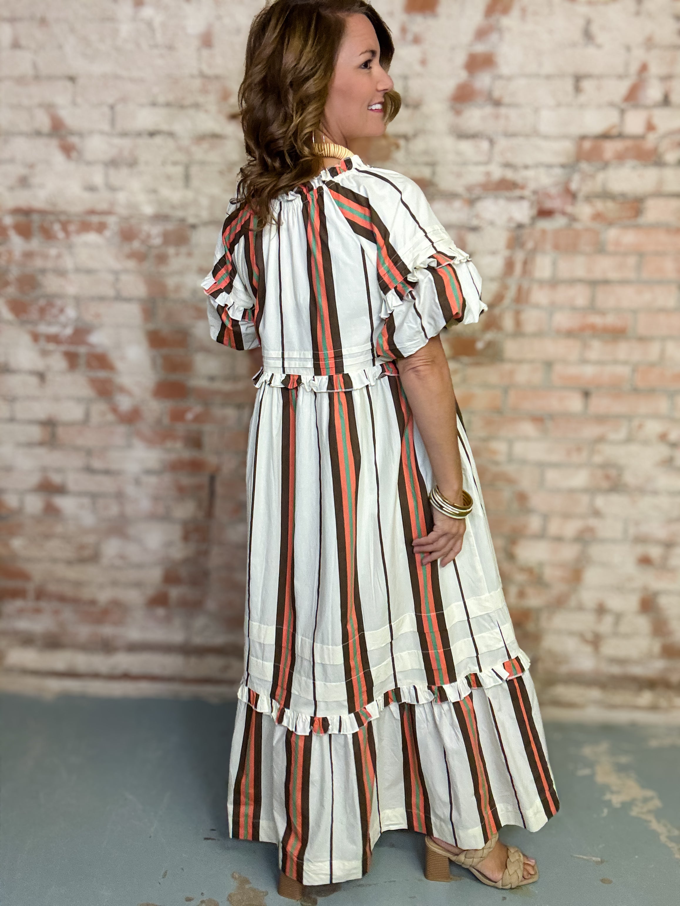 Vintage Stripe Charlotte Dress | Sunshine Tienda