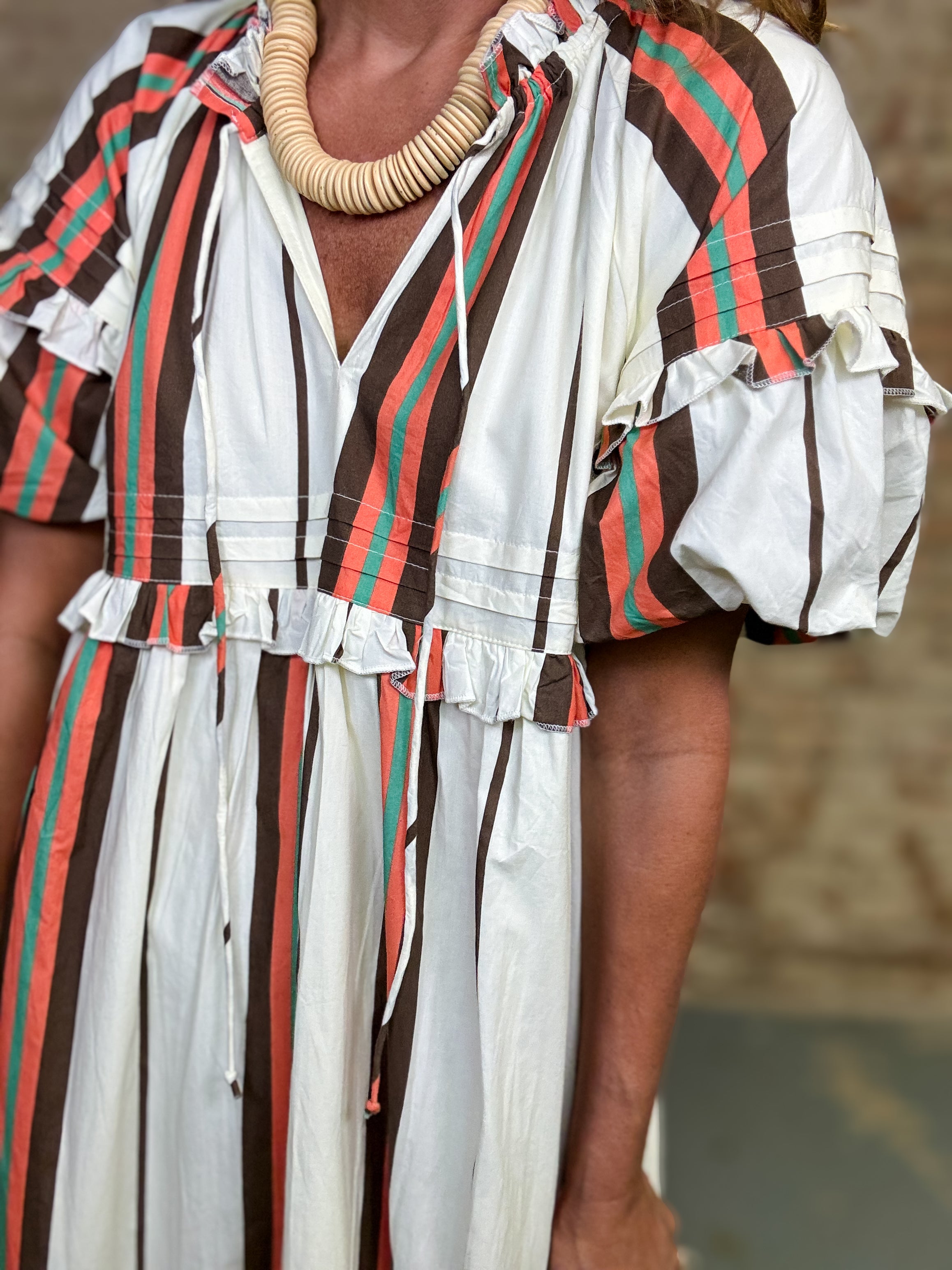 Vintage Stripe Charlotte Dress | Sunshine Tienda