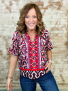 THML Dorinda Geometric Print Top