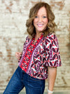 THML Dorinda Geometric Print Top