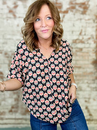 Danica Flower Print Top