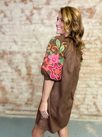 THML Audra Embroidered Sleeve Dress