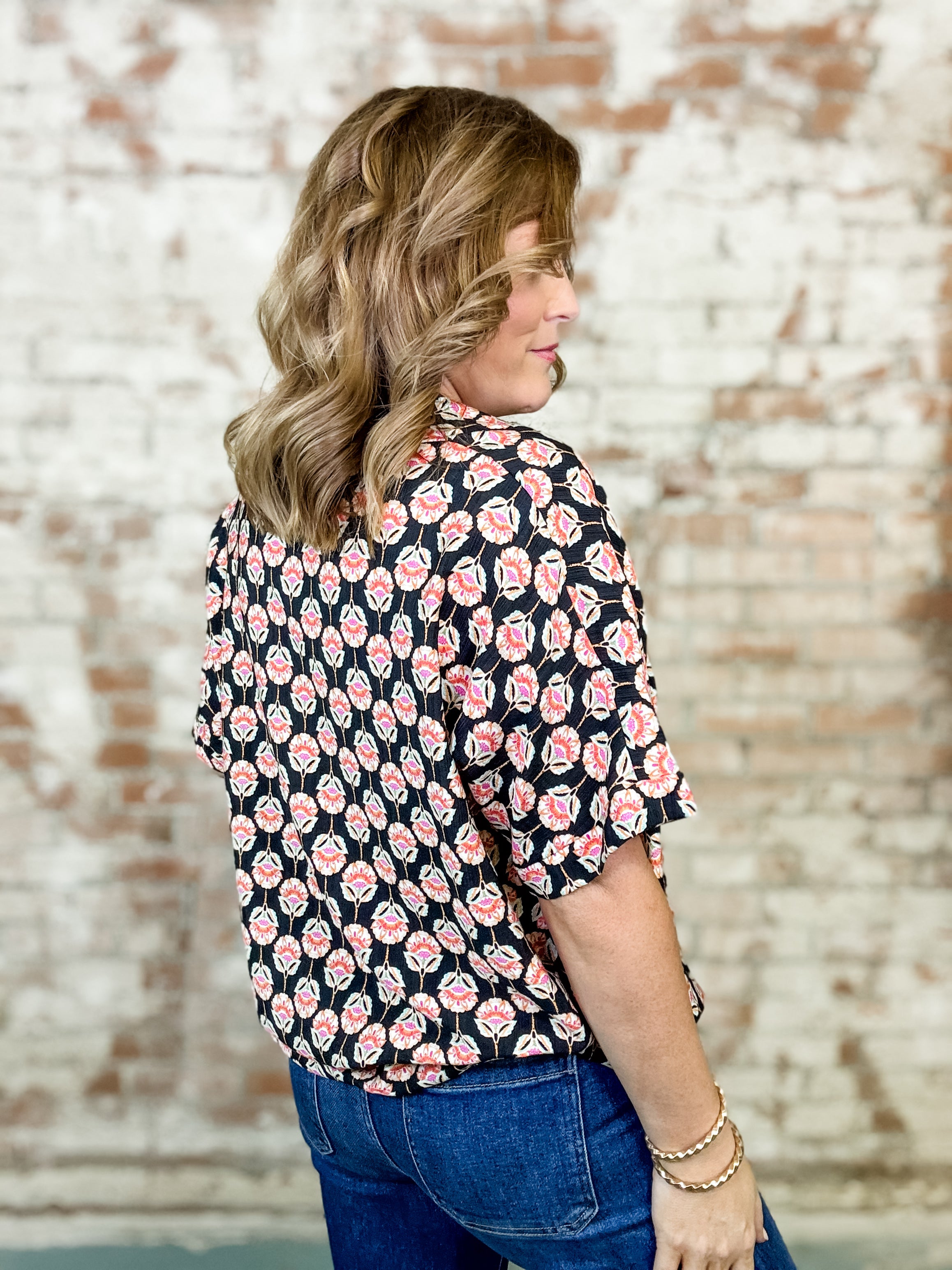 Danica Flower Print Top