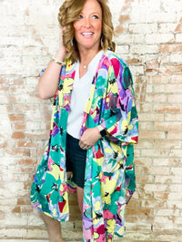 Katasha Floral Print Kimono - FINAL SALE