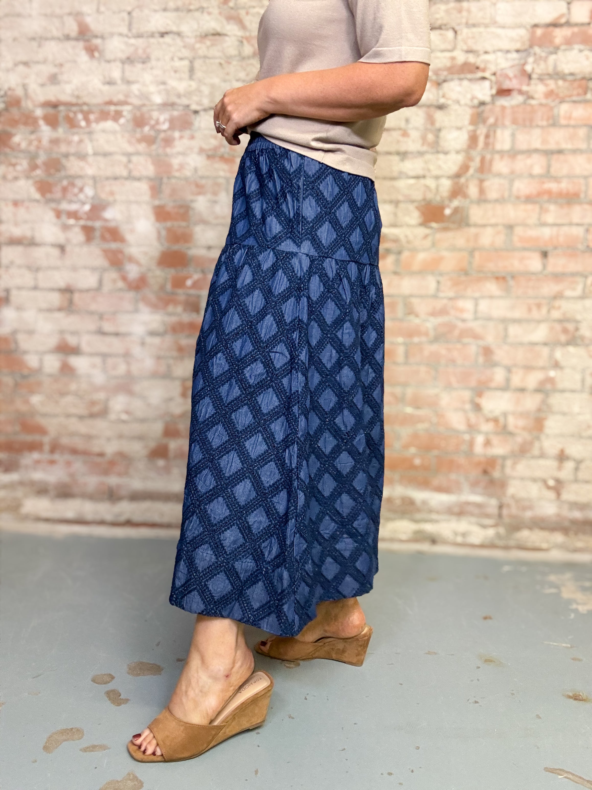 Denim Eyelet Colette Skirt | Sunshine Tienda
