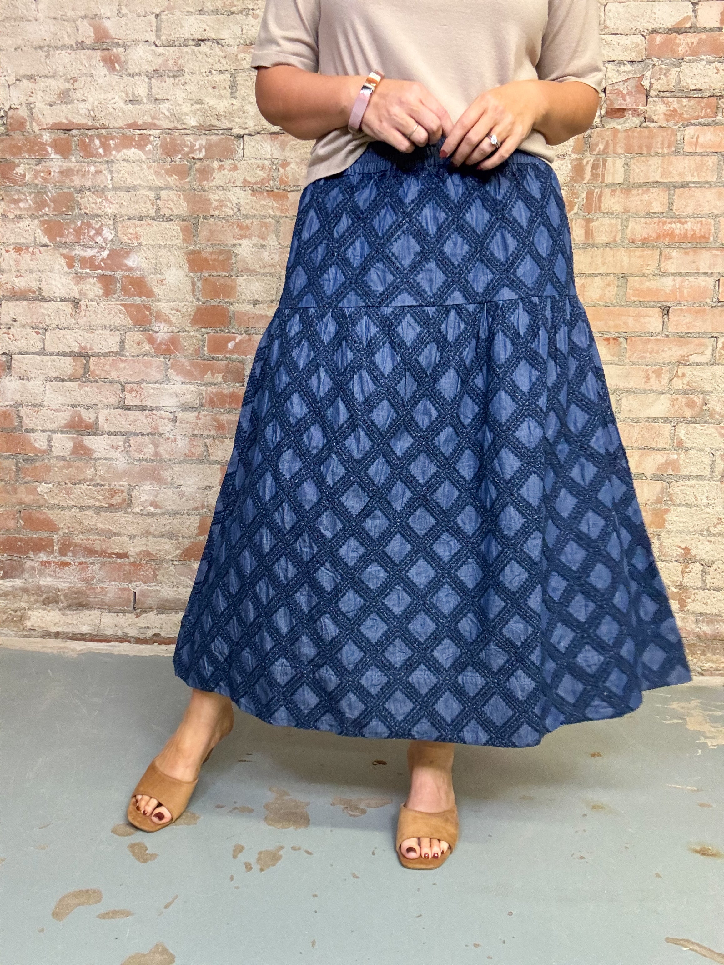Denim Eyelet Colette Skirt | Sunshine Tienda