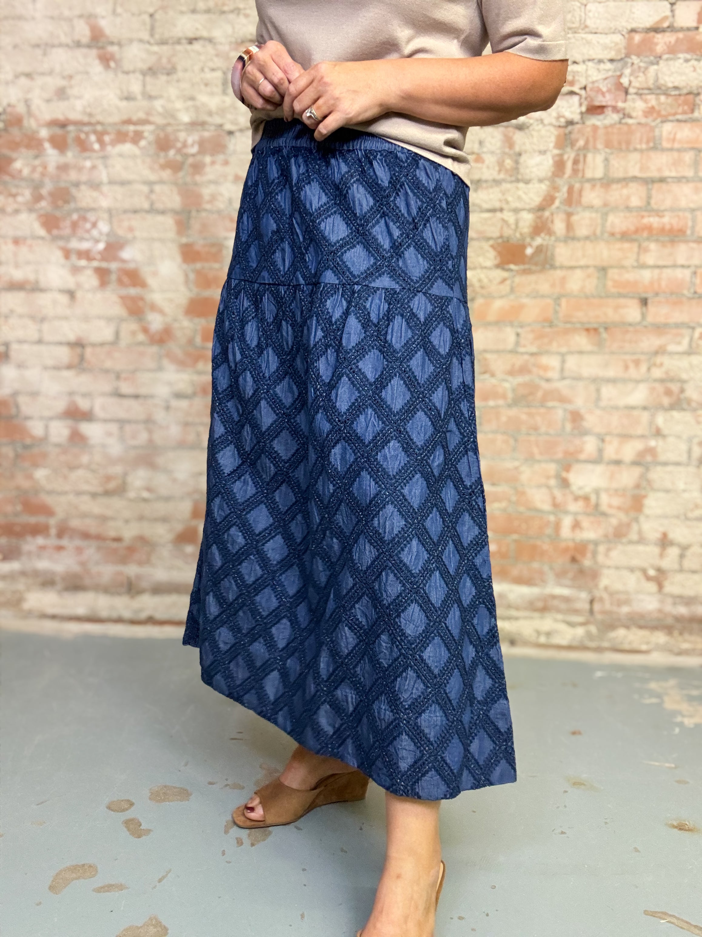 Denim Eyelet Colette Skirt | Sunshine Tienda