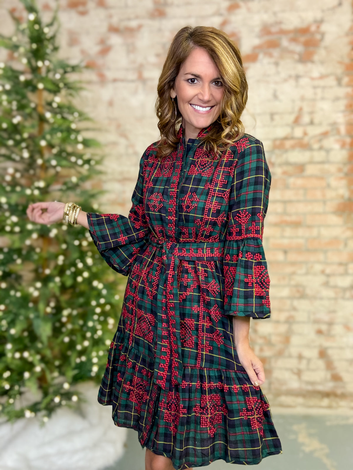 Uncle Frank Sugarplum Plaid Dress