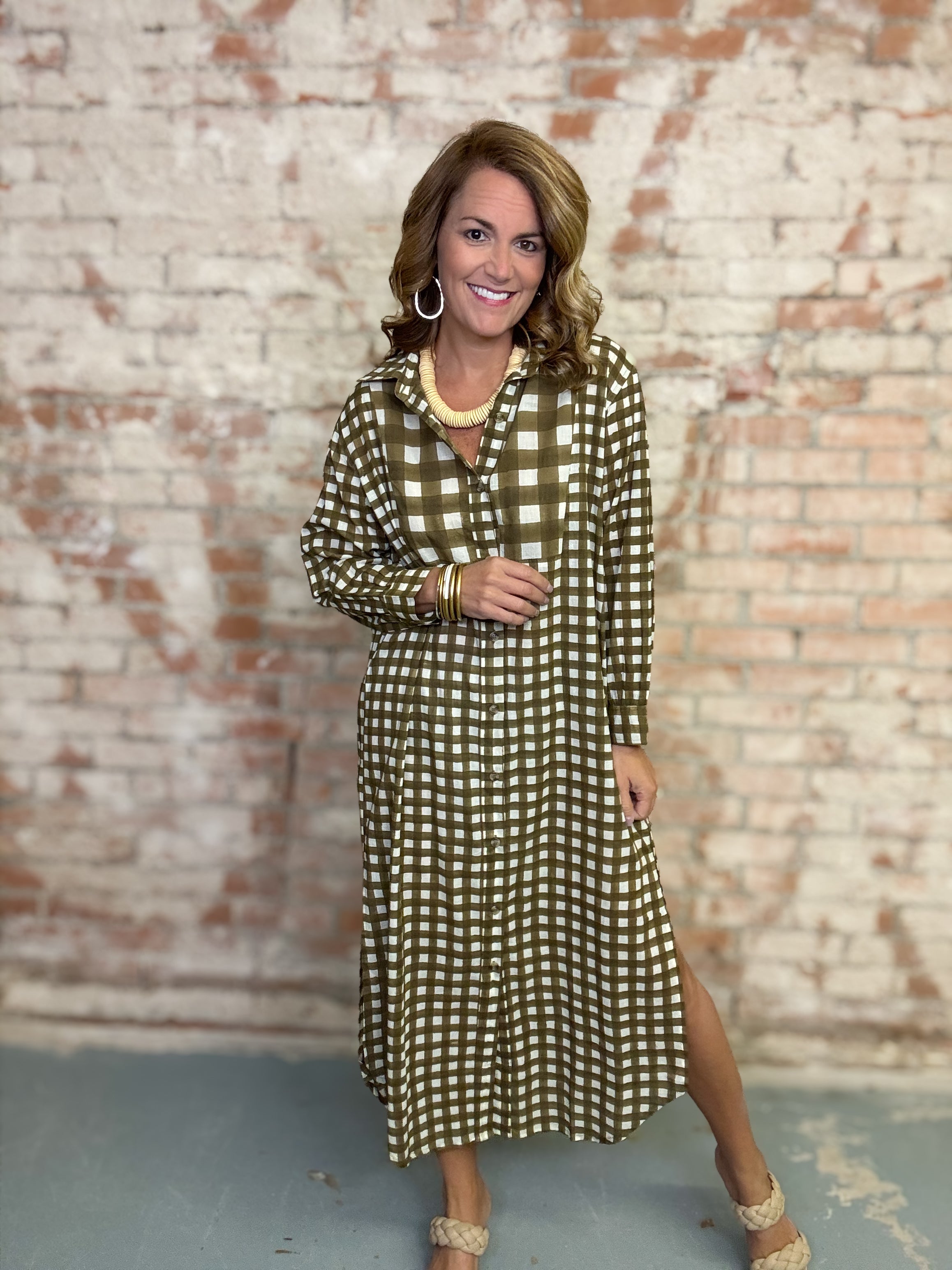 Painted Gingham Hadley Dress | Sunshine Tienda