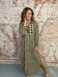 Painted Gingham Hadley Dress | Sunshine Tienda