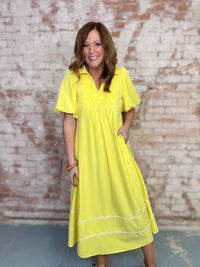 Yaneli Solid Smocked Dress