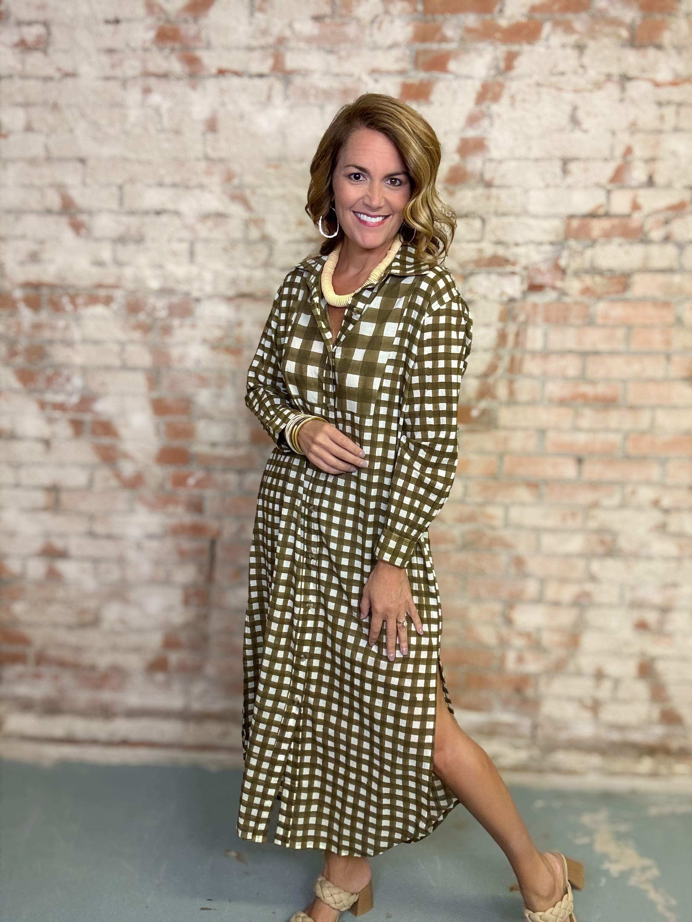 Painted Gingham Hadley Dress | Sunshine Tienda