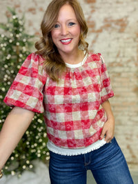 Mystic Checkered Plaid Top