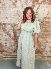 Alyssa Gingham Midi Dress