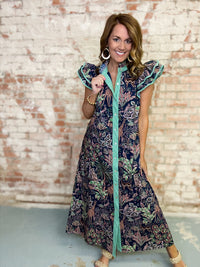 Tanya Botanical Midi Dress