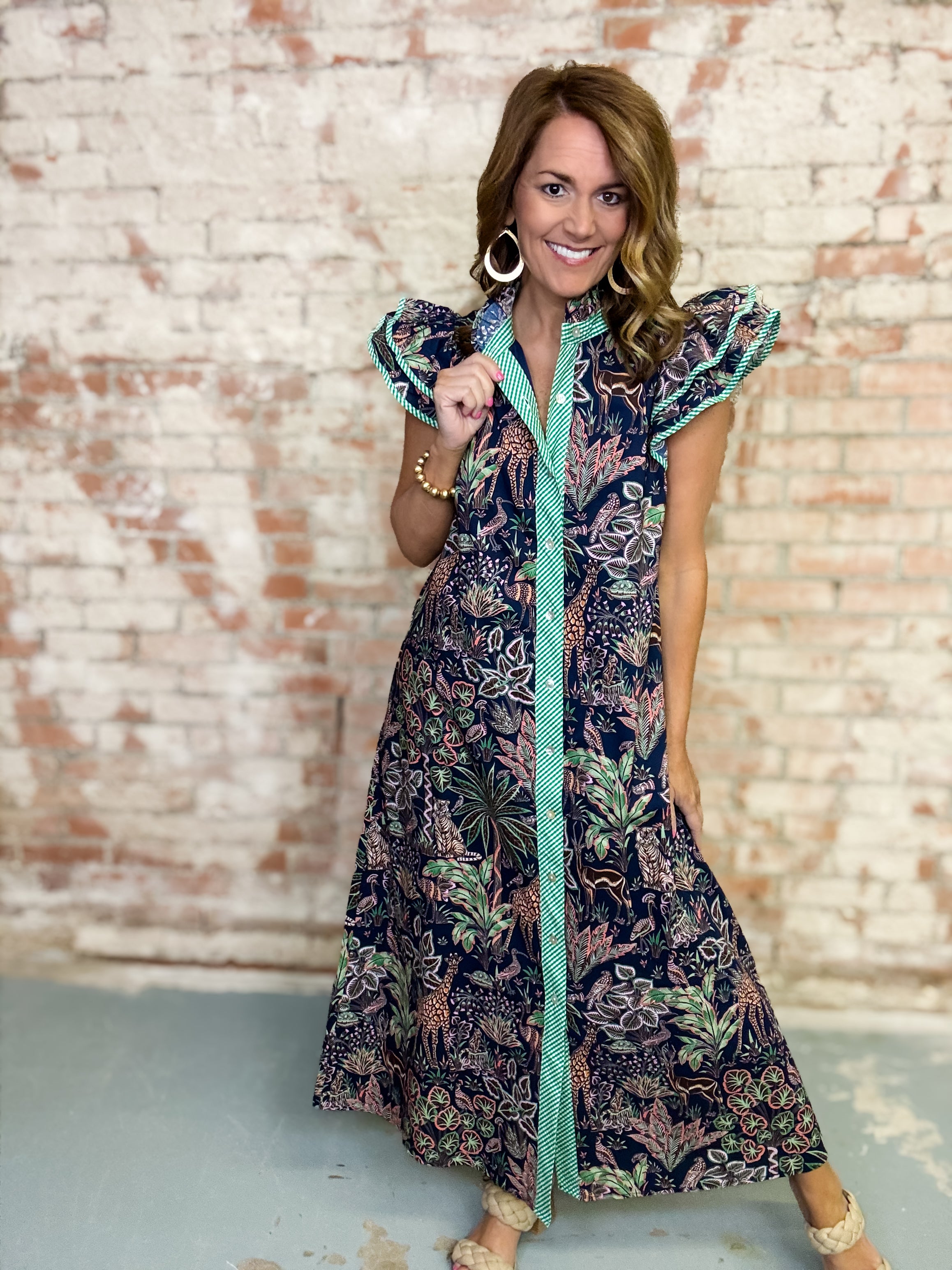 Tanya Botanical Midi Dress