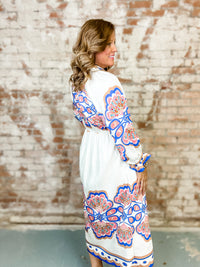 Tressie Border Print Dress