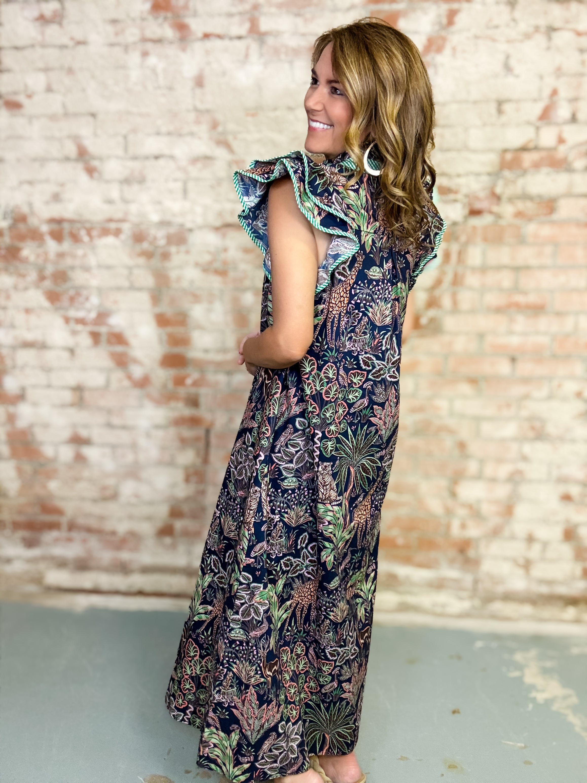 Tanya Botanical Midi Dress