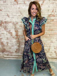 Tanya Botanical Midi Dress