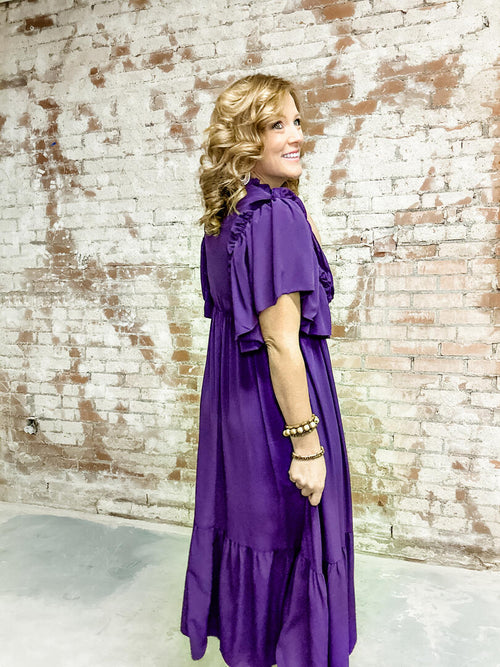 Melody Purple Midi Dress