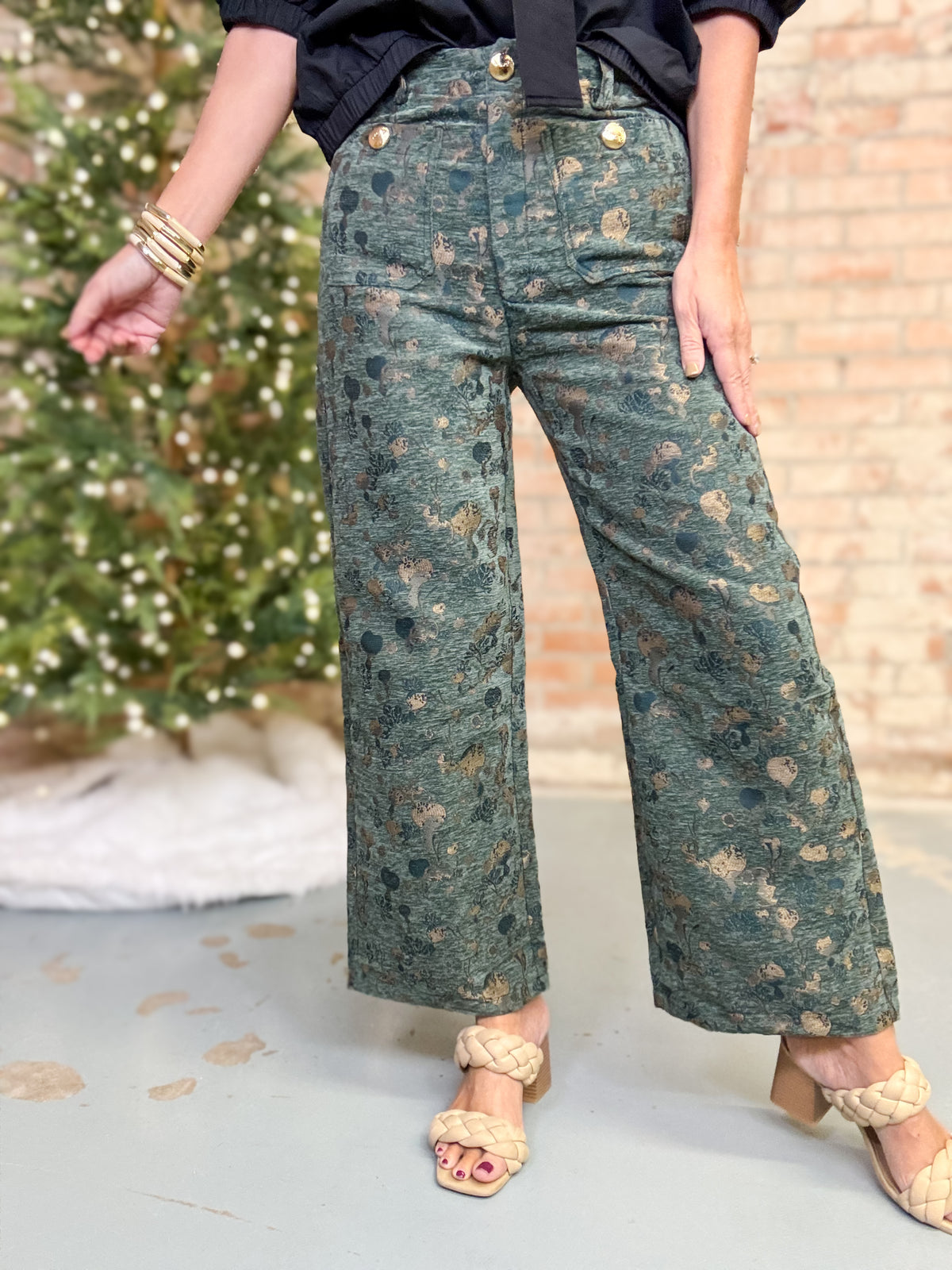 Ivy Velvet Jacquard Pants