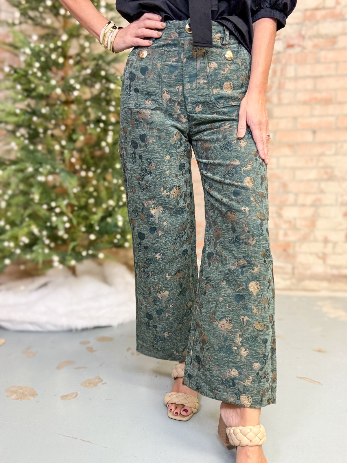 Ivy Velvet Jacquard Pants