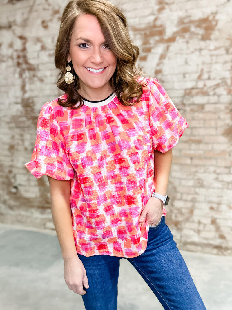 THML Lilly Puff Sleeve Top