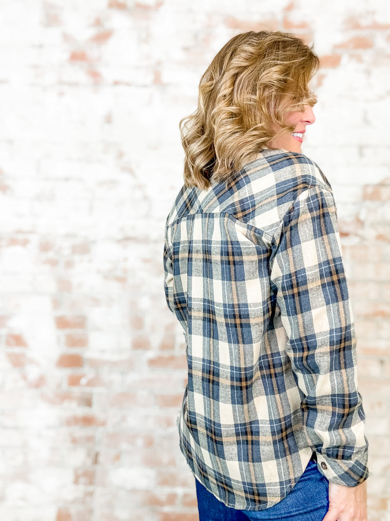 Bryleigh Plaid Button Up Top