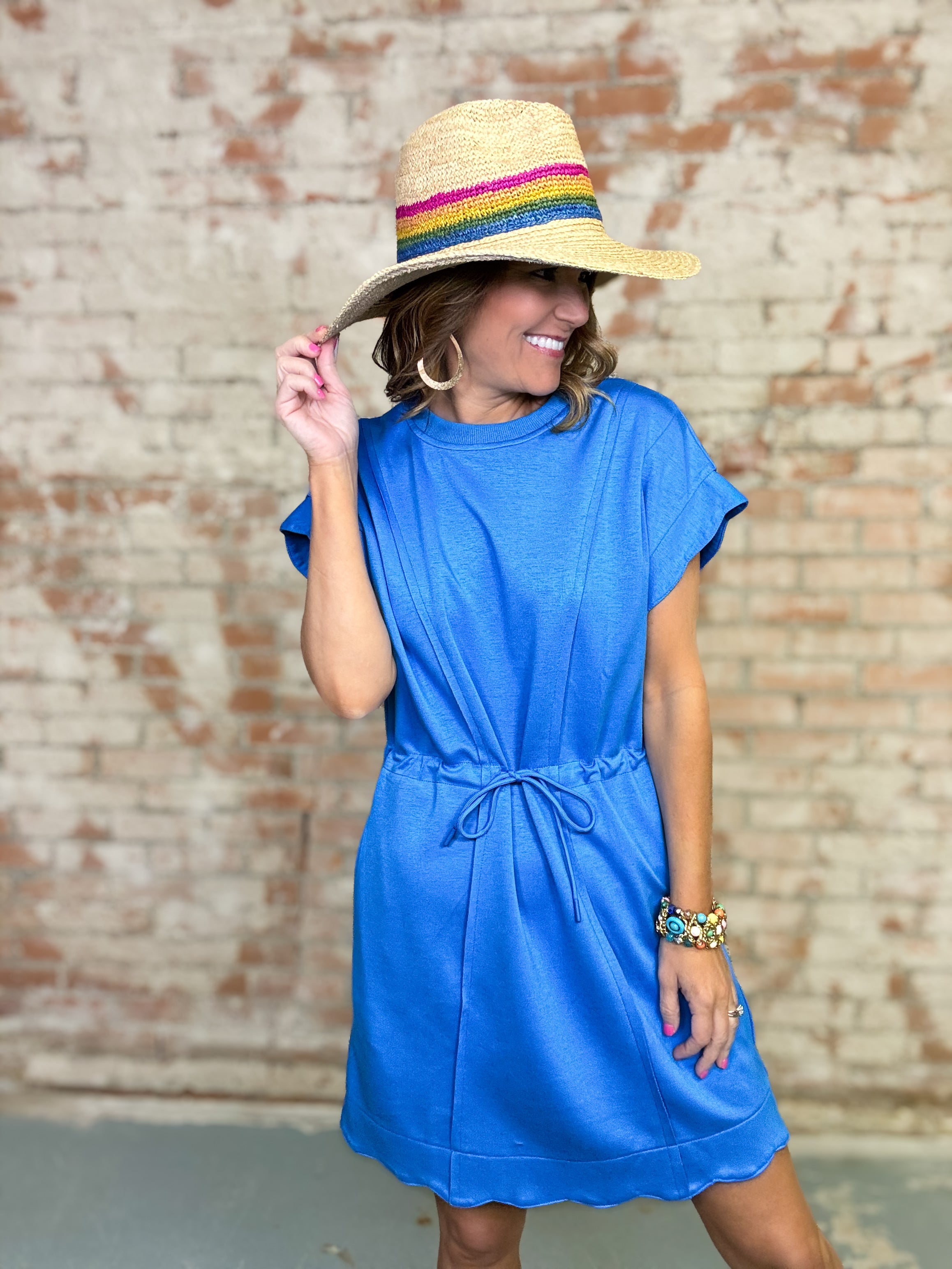 Leesha Scallop Hem Dress