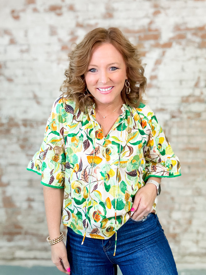 Afton Floral Print Top