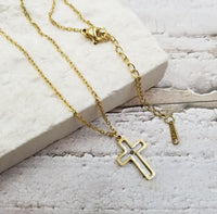 Julie Mustard Seed Cross Necklace
