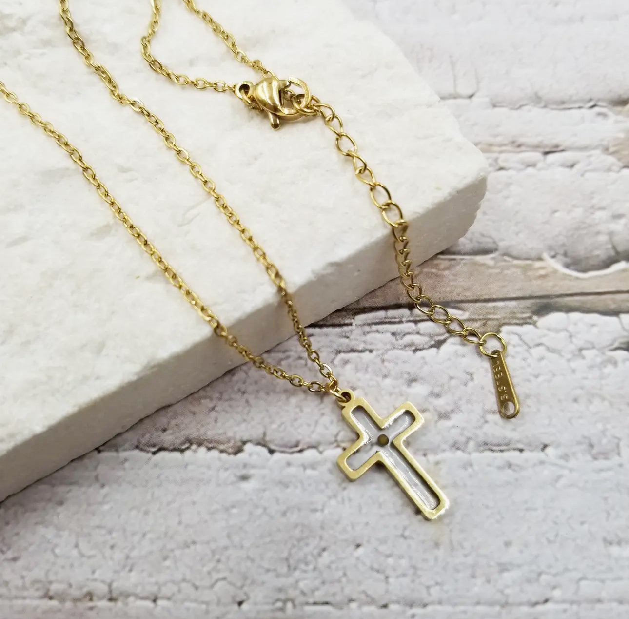 Julie Mustard Seed Cross Necklace