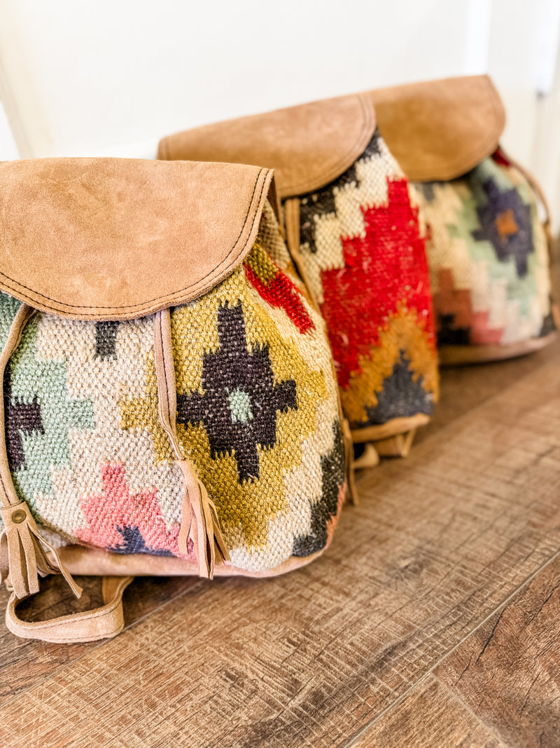 Ramona Jute Tapestry Backpack