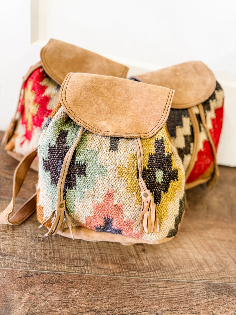 Ramona Jute Tapestry Backpack