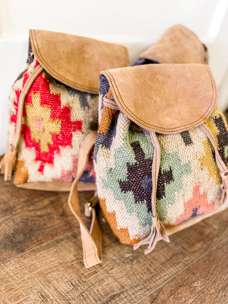 Ramona Jute Tapestry Backpack