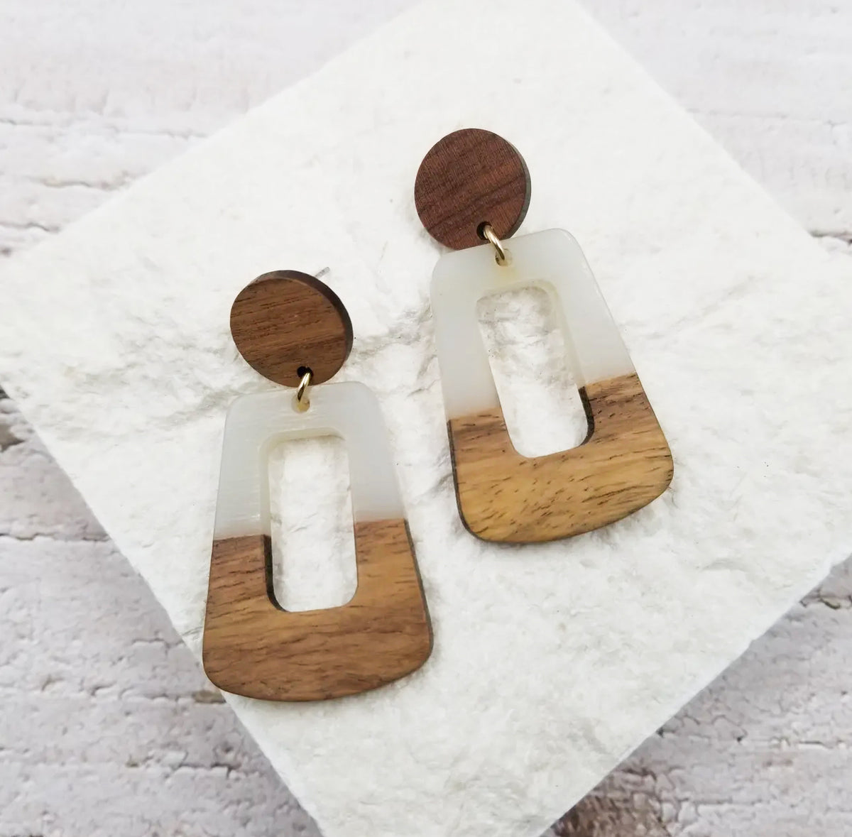 Leslie Wood+Resin Earrings