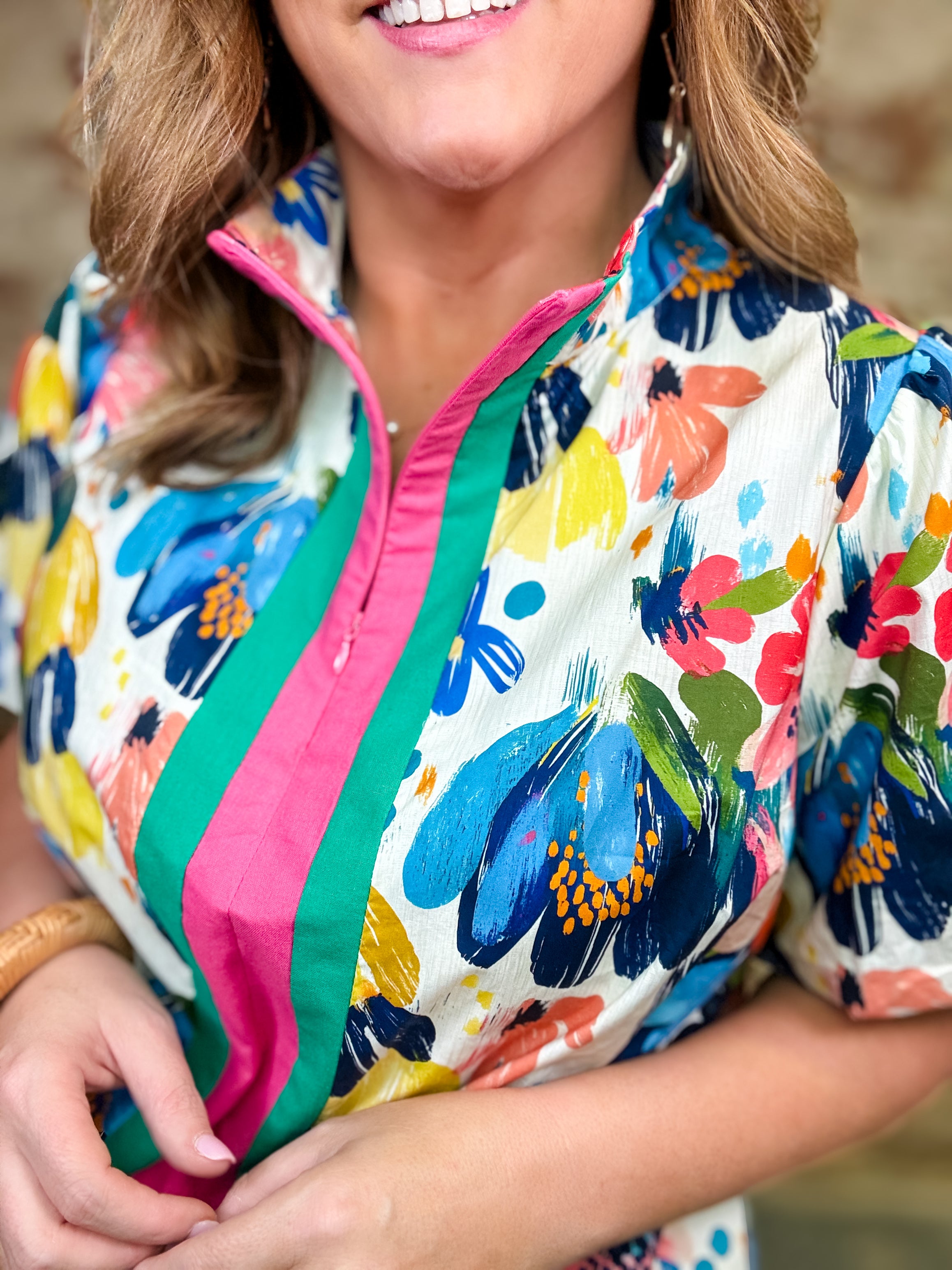 Patt Watercolor Floral Top