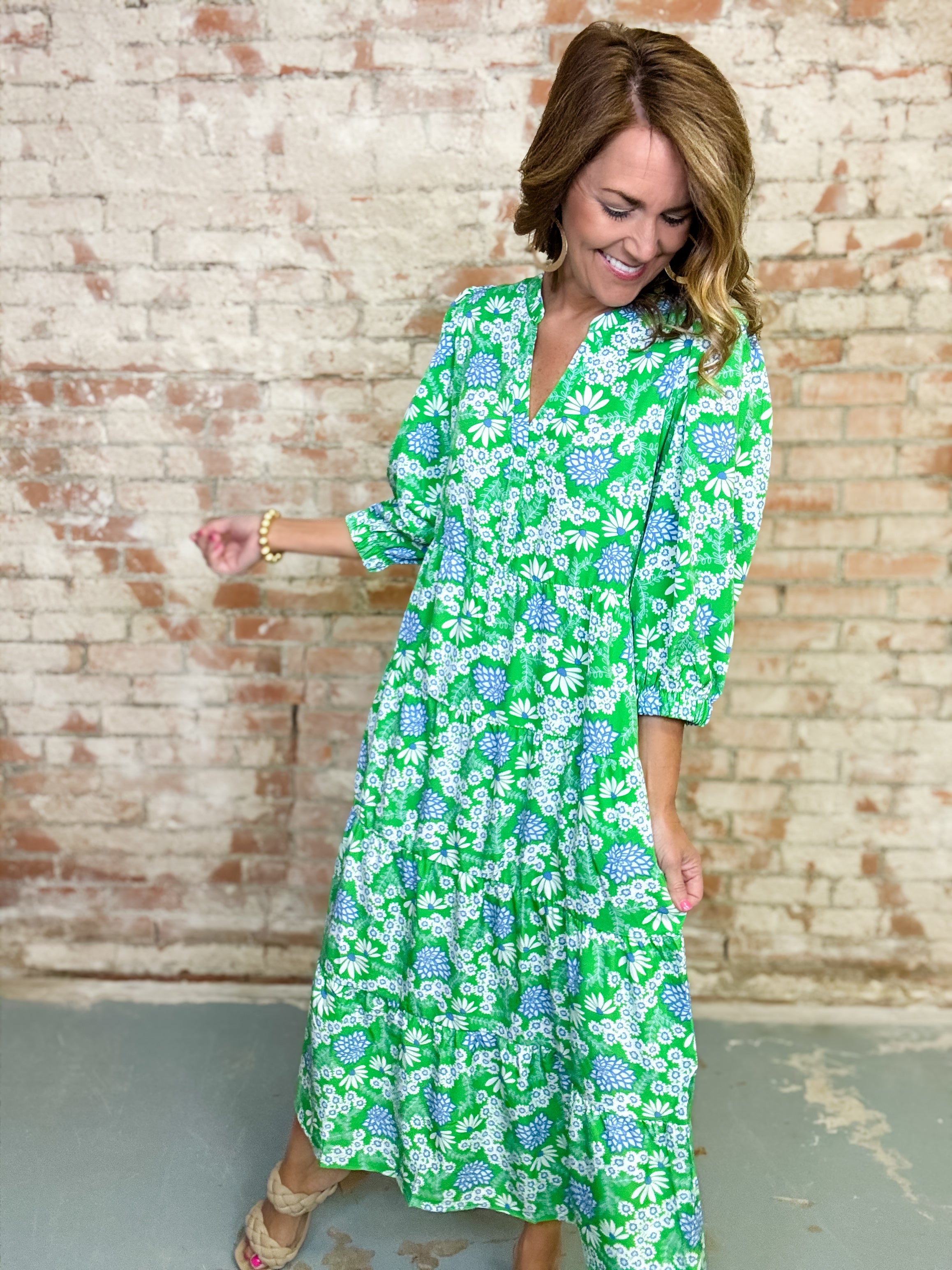 Daizee Floral Midi Dress