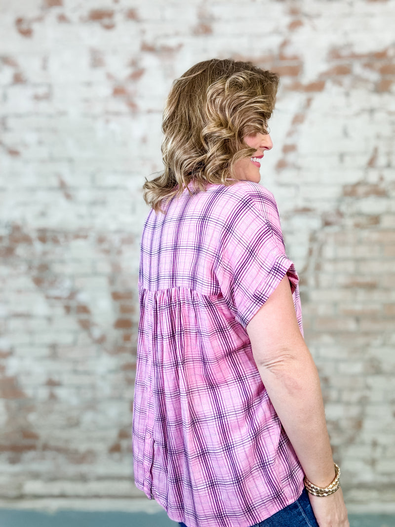 Freesia Plaid Top