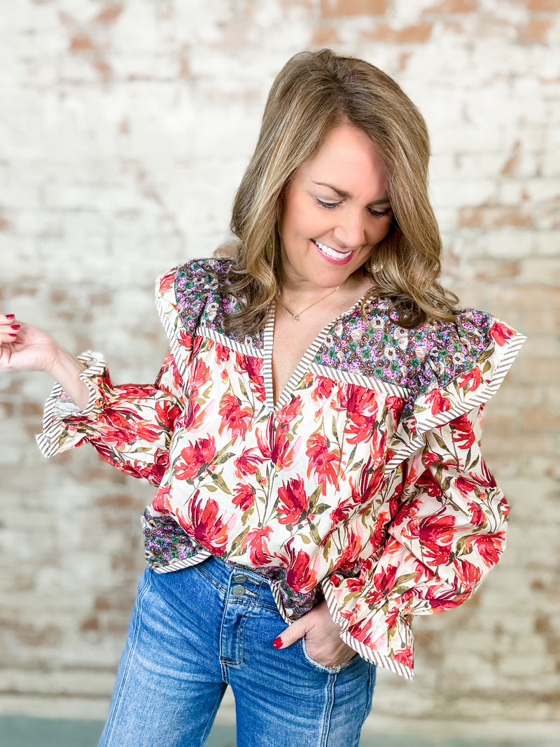 Amy Mixed Floral Print Top