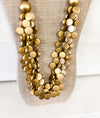 Ruby Multi Layered Gold Necklace