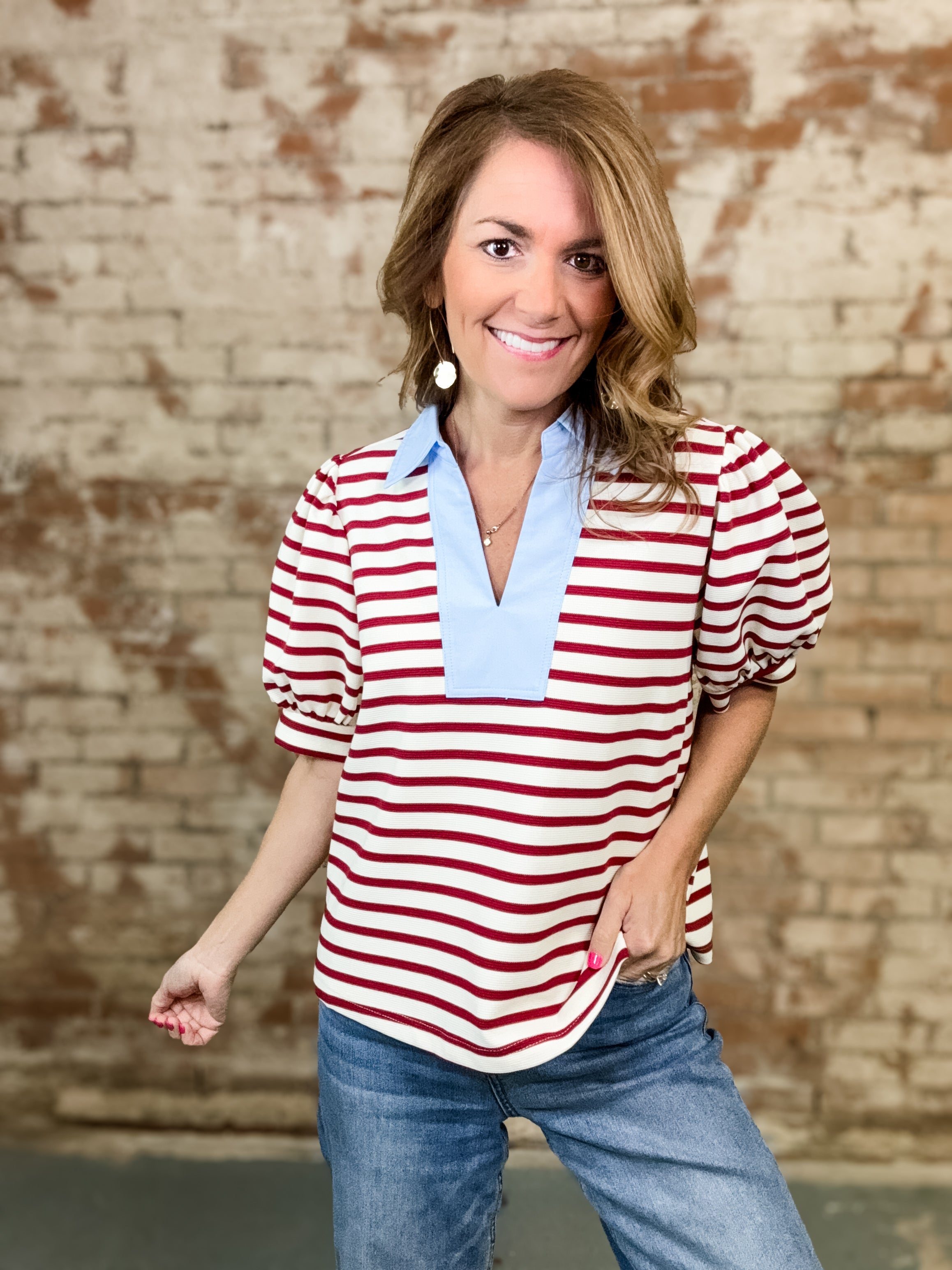 Catherine Stripe Top