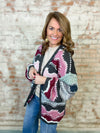 Coppell Wavy Colorblock Crochet Cardigan