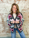 Coppell Wavy Colorblock Crochet Cardigan